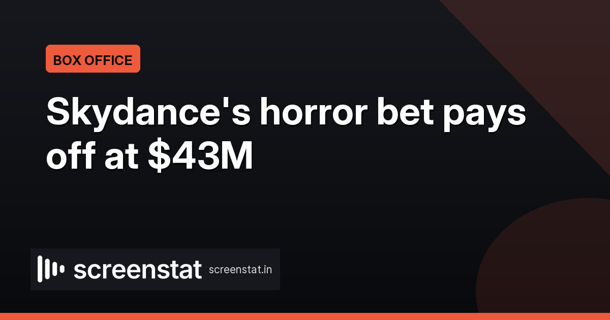 Clayface opens to $43M, Skydance logs second No. 1