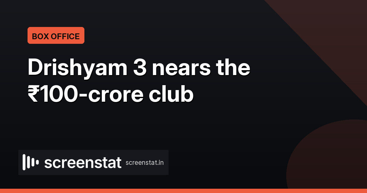 Drishyam 3 opens at ₹95 crore worldwide, beats Jailer and Tiger 3