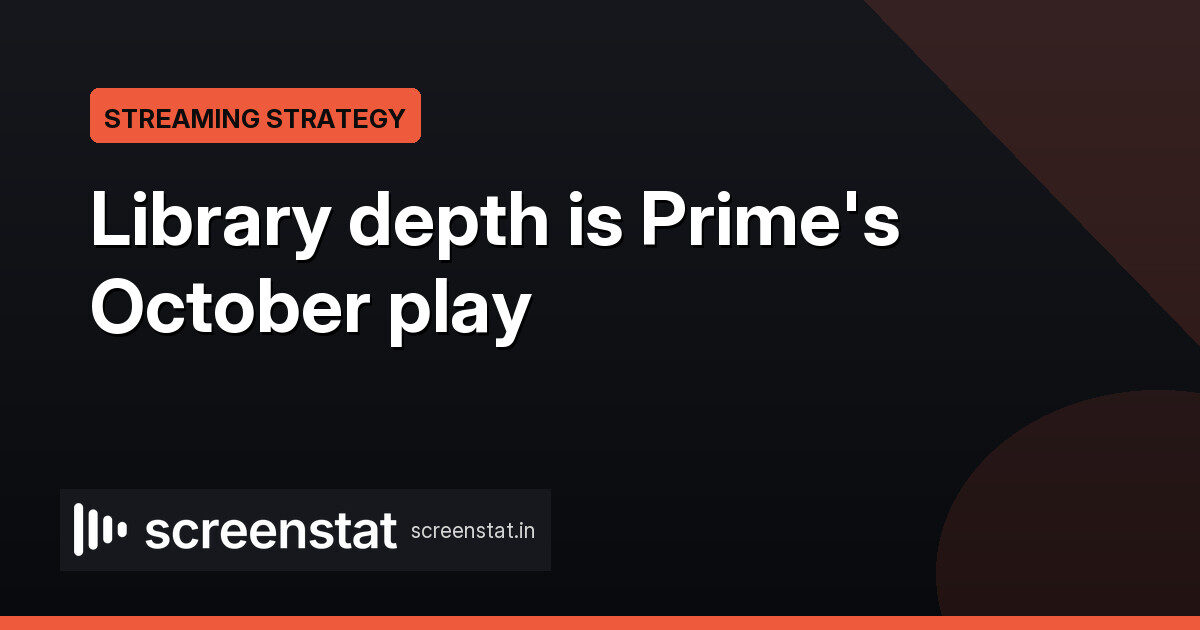 Prime Video's 140-title October library drop