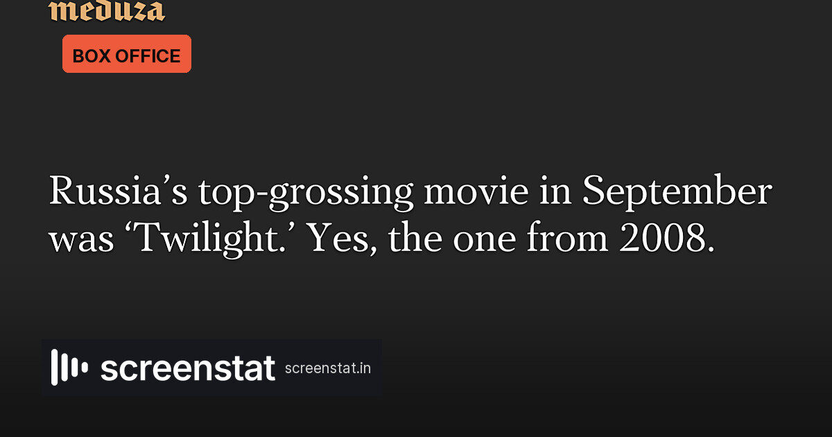 Twilight's 340M ruble rerelease tops Russia box office